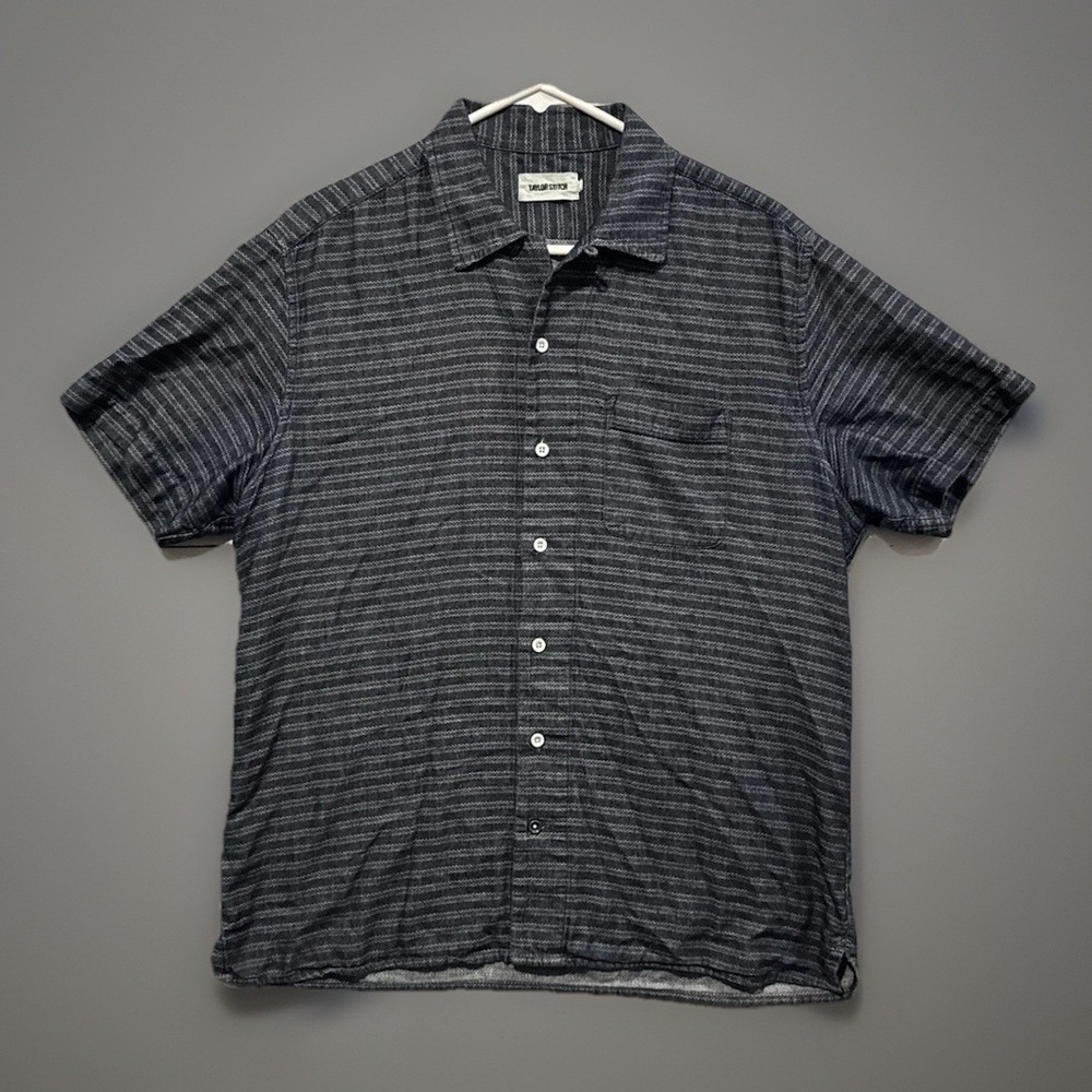 Taylor Stitch Black and Gray Casual Button Down Shirt